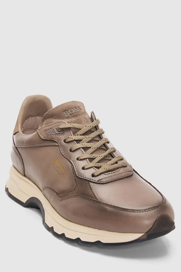 ΔΕΡΜΑΤΙΝΑ ΠΑΠΟΥΤΣΙΑ BOSS SHOES - TAUPE BURN